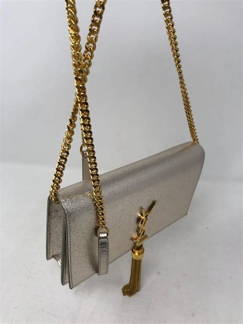 ysl gold metal bag|YSL shoulder bag sale.